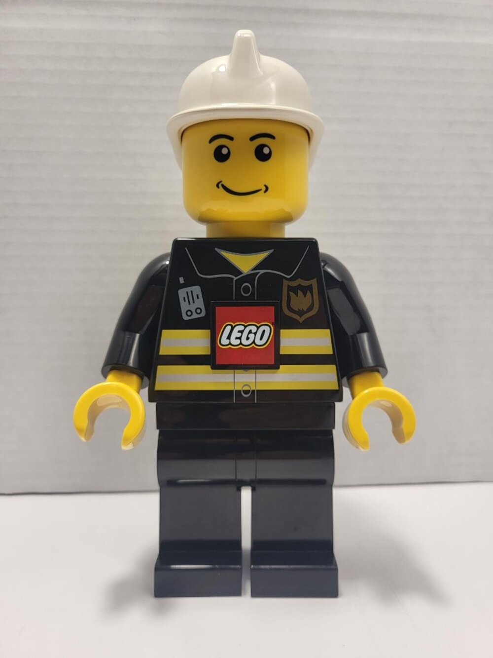 Big Vintage LEGO Fireman 8" LED Flashlight Figure Desk Lamp Decor
